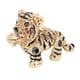 thumbnail image 4 of LLavero de tigre, llavero tridimensional pequeño con diamantes de imitación para coche, bolso de mujer, adornos, colgante, champán, 4 of 5