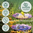thumbnail image 3 of Comedero y baño para pájaros EcoCycle, vidrio de 11 pulgadas, 0.6 cuartos de galón, violeta, 3 of 7
