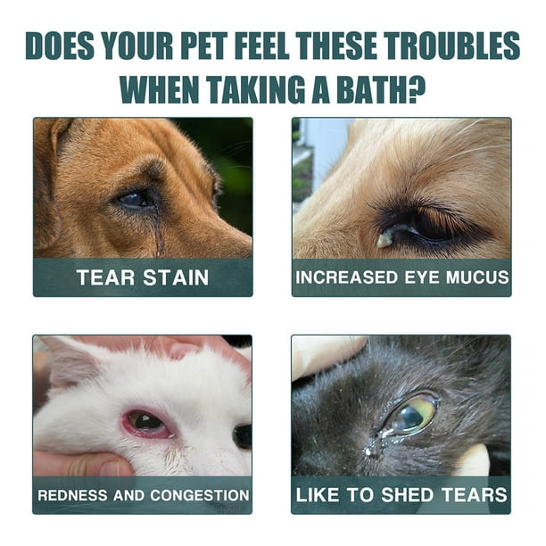 Gotas antiinflamatorias para los ojos de mascotas de 30ml, elimina la suciedad de los perros, suministros de limpieza para mascotas Ndcxsfigh Libre de BPA