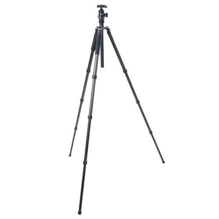 FotoPro X-Go Max 4-Section Carbon Fiber Tripod with Built-In Monopod, FPH-62Q Ball Head, 26 lbs Capacity, 67