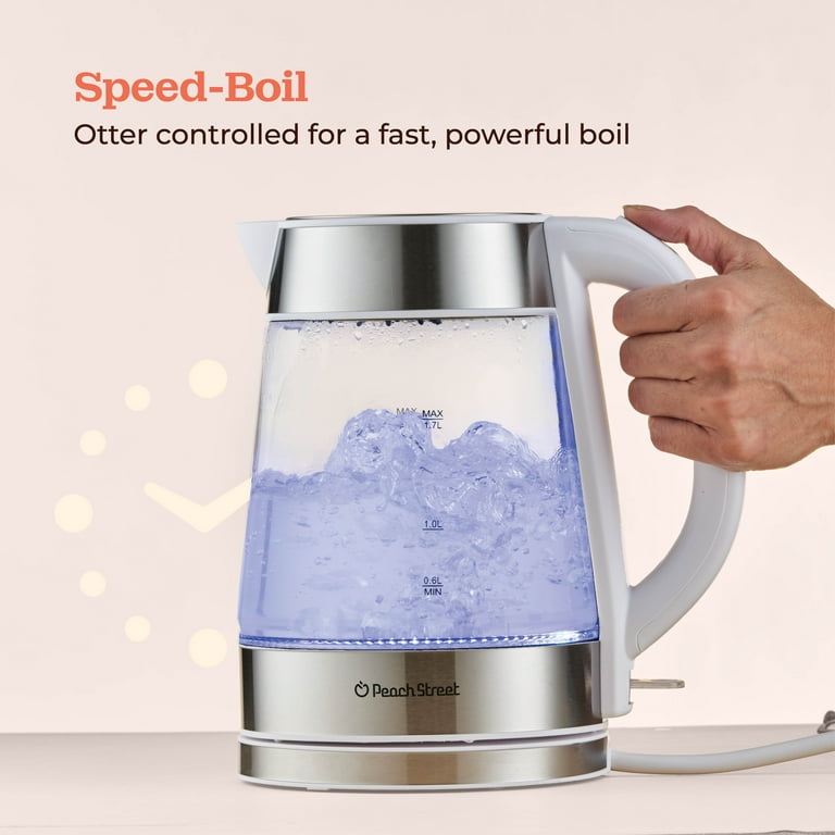 Speed-Boil Electric Kettle - 1.7L Water Boiler 1500W, Coffee &