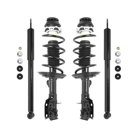 Front and Rear Suspension Strut and Shock Absorber Assembly Kit - Compatible with 2009 - 2014 Honda Fit 2010 2011 2012 2013