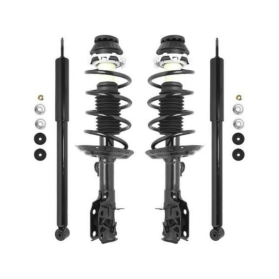Front and Rear Suspension Strut and Shock Absorber Assembly Kit - Compatible with 2009 - 2014 Honda Fit 2010 2011 2012 2013