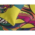 thumbnail image 4 of Ambesonne Sugar Skull Quilted Bedspread Set 3 Pcs, Colorful Calavera, Queen Size, Multicolor, 4 of 5