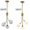 thumbnail image 5 of Claxy 3-Light Gold Chandelier Light with Globe Milk Glass Shade, 5 of 8