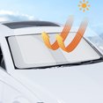 thumbnail image 2 of 1pc Car Sunshade Summer Car Sunshade Front Windscreen Sunscreen Heat Insulation Sunshade Car Interior Sunshade, 2 of 4