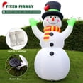 thumbnail image 4 of Muñeco de nieve gigante FunFanso inflable navideño de 2,1 m con luces LED, 4 of 6