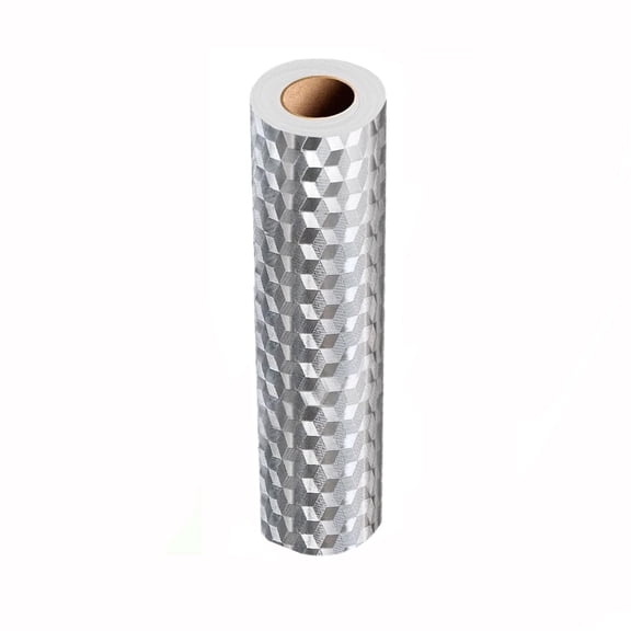 Stainless Steel Kitchen Wallpaper Oil Proof Sticker, Peel and Stick Waterproof Adhesive Aluminum Foil for Backsplash, Countertops, Cabinets