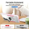 thumbnail image 3 of Allytech Galaxy S21FE 2021 Case with Ring Holder Grip, TPU + Hard PC Anti-Scratch Shockproof [Work with Magnetic Car Mount] Portable Kickstand Case for Samsung Galaxy S21 FE 6.4" 2021, White + Pink, 3 of 7