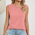 thumbnail image 2 of Timegard Womens Tank Tops Crewneck Comfy Solid Color Sleeveless Tee Shirts Casual Tunic Tops Summer, 2 of 6