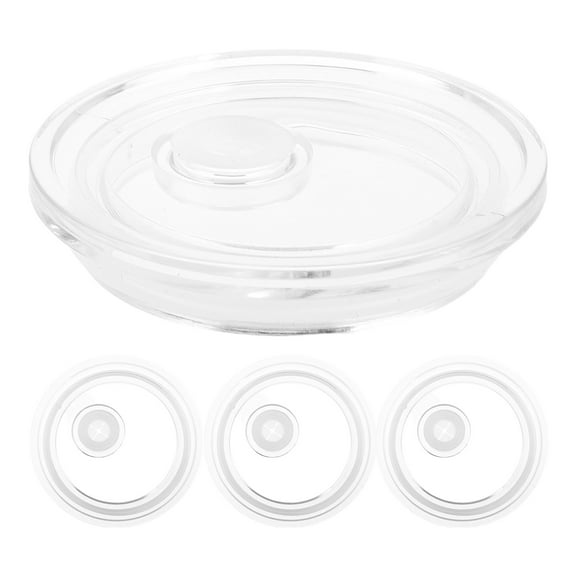 HOMEMAXS 4pcs 16oz Mason Jar Tumbler Lid with Straw Holes Splash-Resistant Reusable Cup Lids Universal Replacement Covers for Water Bottles