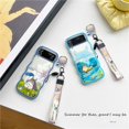 thumbnail image 4 of Samsung Galaxy Z Flip4 3 5G Nuevo Ondulado Border Case Gris Totoro Colgante Todo Incluido Protección Creatividad Carcasa Para Flip Cover, 4 of 4