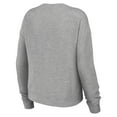 thumbnail image 3 of Women's WEAR by Erin Andrews Heather Gray Los Angeles Chargers Knit Long Sleeve Tri-Blend T-Shirt & Pants Sleep Set, 3 of 5
