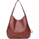 thumbnail image 1 of LHSHIDU Women's PU Leather Shoulder Bag for Work Travel Top Handle Handbag Purses Satchel Bag Large Capacity Commuter Bag, 1 of 7