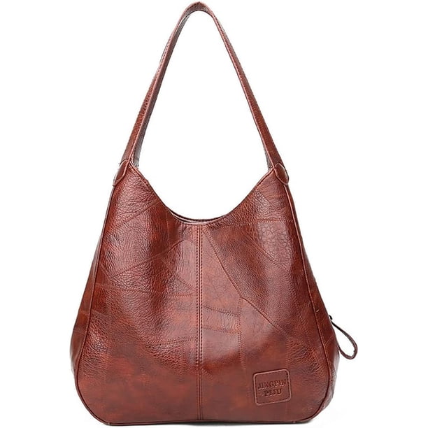 LHSHIDU Women's PU Leather Shoulder Bag for Work Travel Top Handle Handbag Purses Satchel Bag Large Capacity Commuter Bag