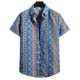 thumbnail image 2 of Blusa informal de manga corta con estampado floral para playa y botones para hombre Pompotops oipoqjl48401, 2 of 4