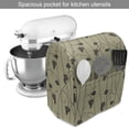 thumbnail image 2 of Vine Stand Mixer Cover, Rustic Vineyard Illustration with Monochrome Bunch of Grapes on Tender Vine Stems, Kitchen Appliance Organizer Bag Cover with Pockets, 5 Quarts, Khaki and Black, by Ambesonne, 2 of 4