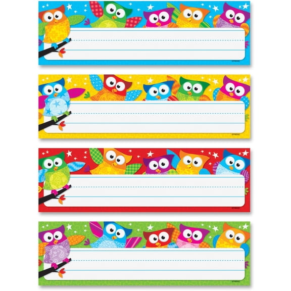 Trend, TEP69910, Owl-Stars Desktop Nameplates, 32 / Pack, Multicolor