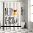 thumbnail image 5 of Christmas Shower Curtain Black Stripes Shower Curtains for Bathroom Decor Merry Christmas Bell for Christmas Decoration Bath Curtains Sets with Hooks Waterproof 72" W x 72" L, 5 of 6