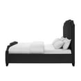 thumbnail image 3 of Inspired Home Mallorie Velvet Black Upholstered Bed, King, 3 of 9