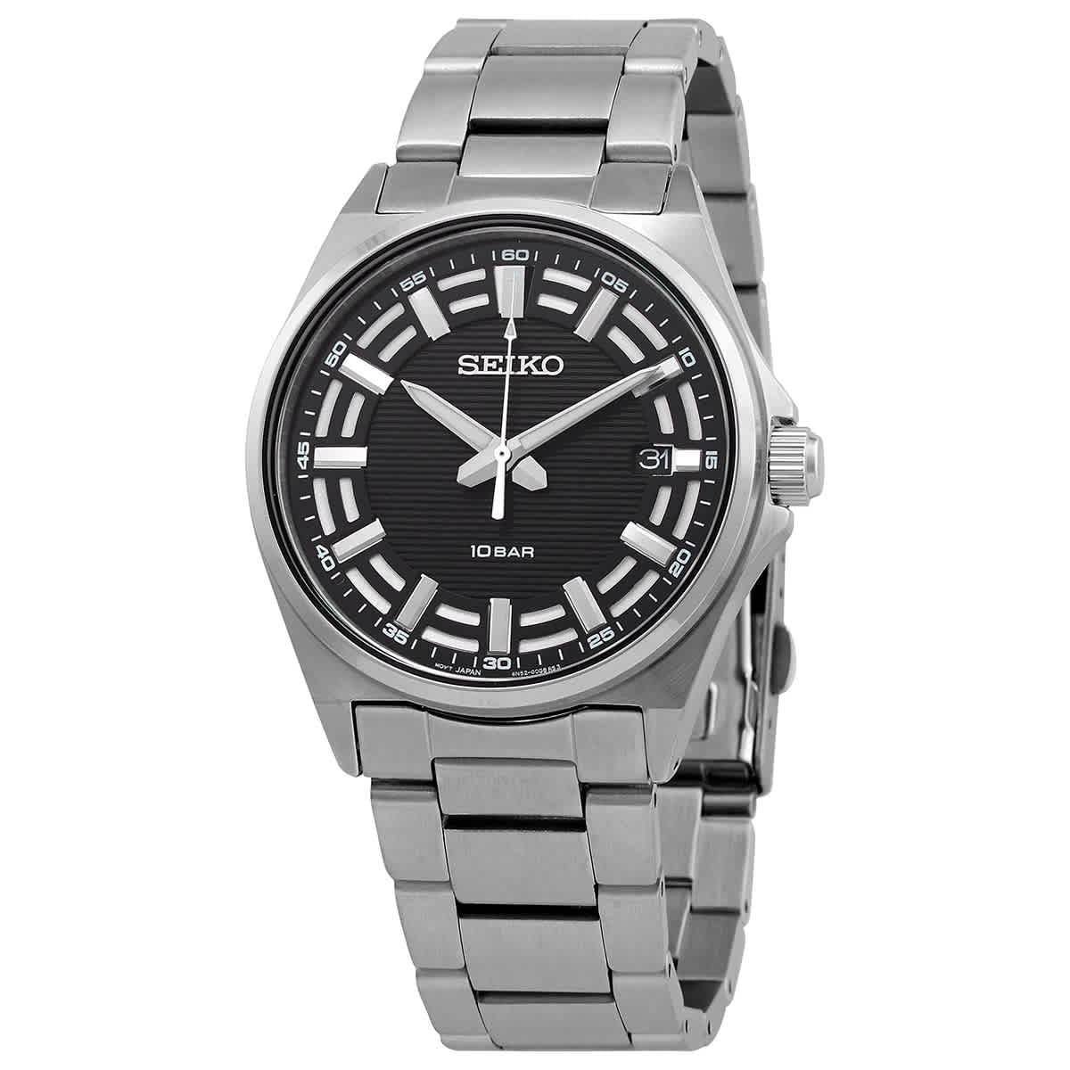 Seiko Classic Quartz Black Dial Men's Watch SUR505P1 - Walmart.com