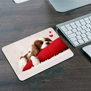 Chris.W Cute Dog Mouse Pad for Computers - Cute Puppy Mousepads Laptop Dog Desk Accessories - 10.2 x 8.26 x 0.12 inch