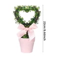 thumbnail image 2 of 1 Pcs Heart Shaped Topiary with Planter Pot, Heart Valentines Day Decorations Topiary Artificial Hearts Topiary Outdoor Indoor Home Porch Anniversary Romantic Decor, 2 of 3