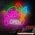 thumbnail image 4 of Handmadetneonsign Ice Cream Open Neon Sign, Ice Cream Shop Led Light, Coffee Wall Art Decor, Cafe Decor 71289, 4 of 5