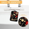 thumbnail image 3 of Santa Claus Motorcycle Square PU Leather 2 Pack Travel Tag - Bag Tag - Suitcase Tag with Privacy Cover and Stainless Steel Ring - Suitable for Travel, Backpack, and Handbag, 3 of 7