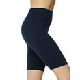 thumbnail image 3 of Kuda Moda 2-Pack Women 3 inch High Waist Bike Short Biker Shorts Legging Ultra Soft Sports Yoga Pants (Black/Navy)(One Size S/M/L), 3 of 8