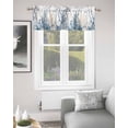 thumbnail image 2 of Summer Coastal Coral Kitchen Curtain Valances for Windows Farmhouse Short Curtains, Blue Ocean Conch Shell Blue Rod Pocket Valance Curtain for Bedroom Cafe Living Room 56"x16", 2 of 8