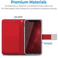 thumbnail image 5 of For Apple iPhone 16e /iPhone SE4 PU leather Wallet 6 Card Slots folio with Wrist Strap & Kickstand Pouch Flip Shockproof Phone Case Cover by Xpression, Red, 5 of 7