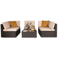 thumbnail image 2 of Lacoo 6 Pieces Outdoor Sectional Sofa Set PE Wicker Rattan Sectional Seating Group with Cushions Orange, 2 of 6