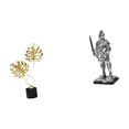 thumbnail image 6 of CoudarTitie Iron Knight Figurine Leaf Statue Creative Collectible Sculpture Tabletop Ornament for Desk Cabinet Entryway Bookshelf Office Housewarming Gift, 6 of 8