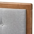 thumbnail image 3 of Baxton Studio Sarine Mid-Century Wood Tufted Full Headboard in Light Gray, 3 of 7