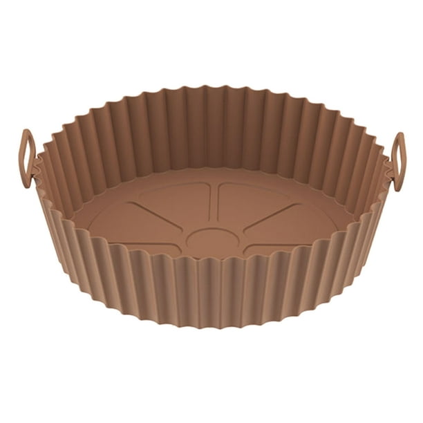 Freidora De Silicona Redonda, Espesa, De Grado Alimenticio, Flexible, Reutilizable, Recomendado Para Freidora Y Horno Por Debajo De 221 Degrees Celsius, Lavavajillas, Accesorios,