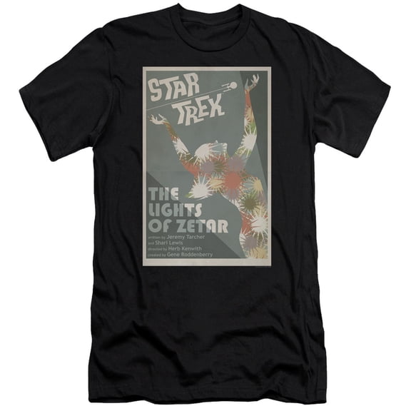Star Trek Tos Episode 73 Premium Canvas Adult Slim Fit 30/1 T-Shirt Black