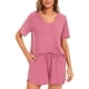 thumbnail image 2 of Conjunto de salón de dos piezas para mujer, pijamas de verano para mujer, pijamas cortos de manga corta para mujer, pijamas de verano de manga corta, integración perfecta, 2 of 2