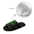 thumbnail image 4 of POLERO Women's Green Flame Skull Print Open Toe Slippers for Women Soft Sole Cotton Slide Lightweight Indoor Slippers Bedroom Shoes, Size 10.5-11.5, 4 of 7