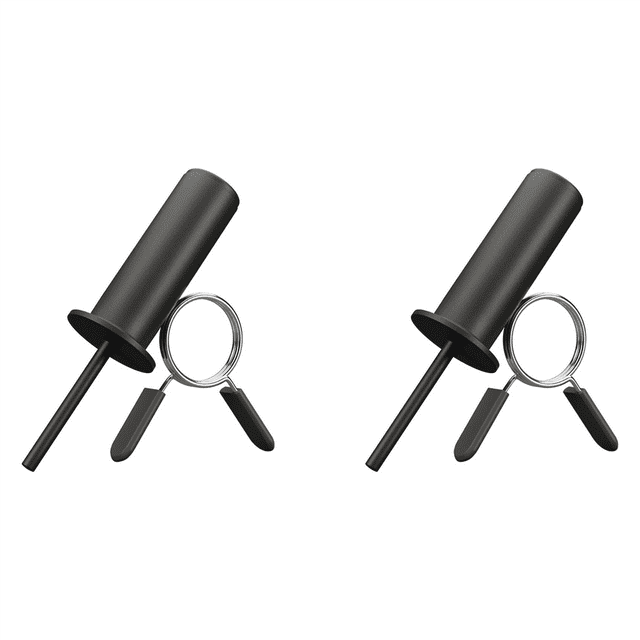 2X Weight Stack Pin, Gym Pin with Spring Clip Collar,Weight Pins Strength Training Equipment 10mm,2 x latch rod (110mm long) 2 x rubber handle retaining ring,Black