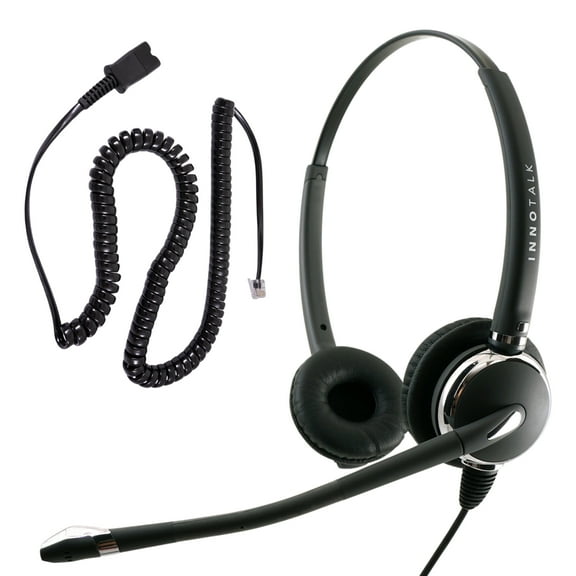 Innotalk Binaural Cisco Phone Headset with Noise Cancel Mic, New, 1 Count, 1 Pack