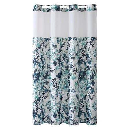 Hookless Water Color Print Shower Curtain Walmart Com