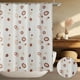 thumbnail image 2 of Cortina de ducha de PEVA, impermeable, con ganchos, moderna cortina divisoria para baño, dormitorio, hotel, fácil de limpiar e instalar, no necesita agujeros., 2 of 6