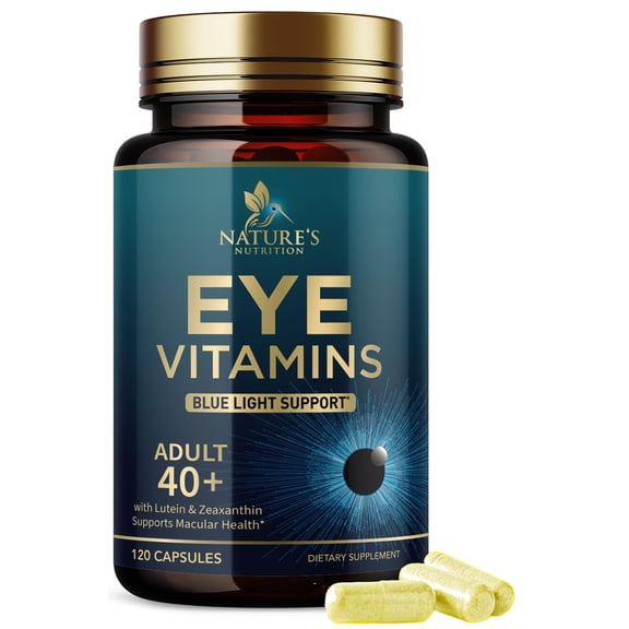 Eye Vitamins Supplements - 3x Strength Eye Health Vitamin with Lutein and Zeaxanthin - Vision Macular Health & Dry Eyes Support With Zinc, Vitamins C E & Minerals, Bottled in USA - 120 Capsules