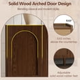 thumbnail image 2 of LKTART 63" Buffet Cabinet with Storage, Solid Wood Arched Sideboard Accent Cabinet with Doors & Adjustable Shelves, TV Console Cabinet, Large Credenza for Dining Room,Kitchen,Entryway(Walnut), 2 of 10