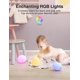 thumbnail image 3 of Luz nocturna para niños con función regulable que cambia de color con temporizador de control táctil recargable blanco, 3 of 5