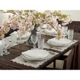 thumbnail image 4 of Saro Lifestyle Embroidered Design Linen Blend Table Runner or Topper or Placemats (set of 4) natural-topper 34" x 34" Single, 4 of 5