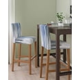 thumbnail image 2 of Blue Gray Bar Stool Covers Set of 6, Modern Simple Abstract White Ombre Texture Stretch Washable Bar Chair Covers with Backs, Removable Pub Counter Height Chair Cover for Kitchen Dining Room Cafe, 2 of 7