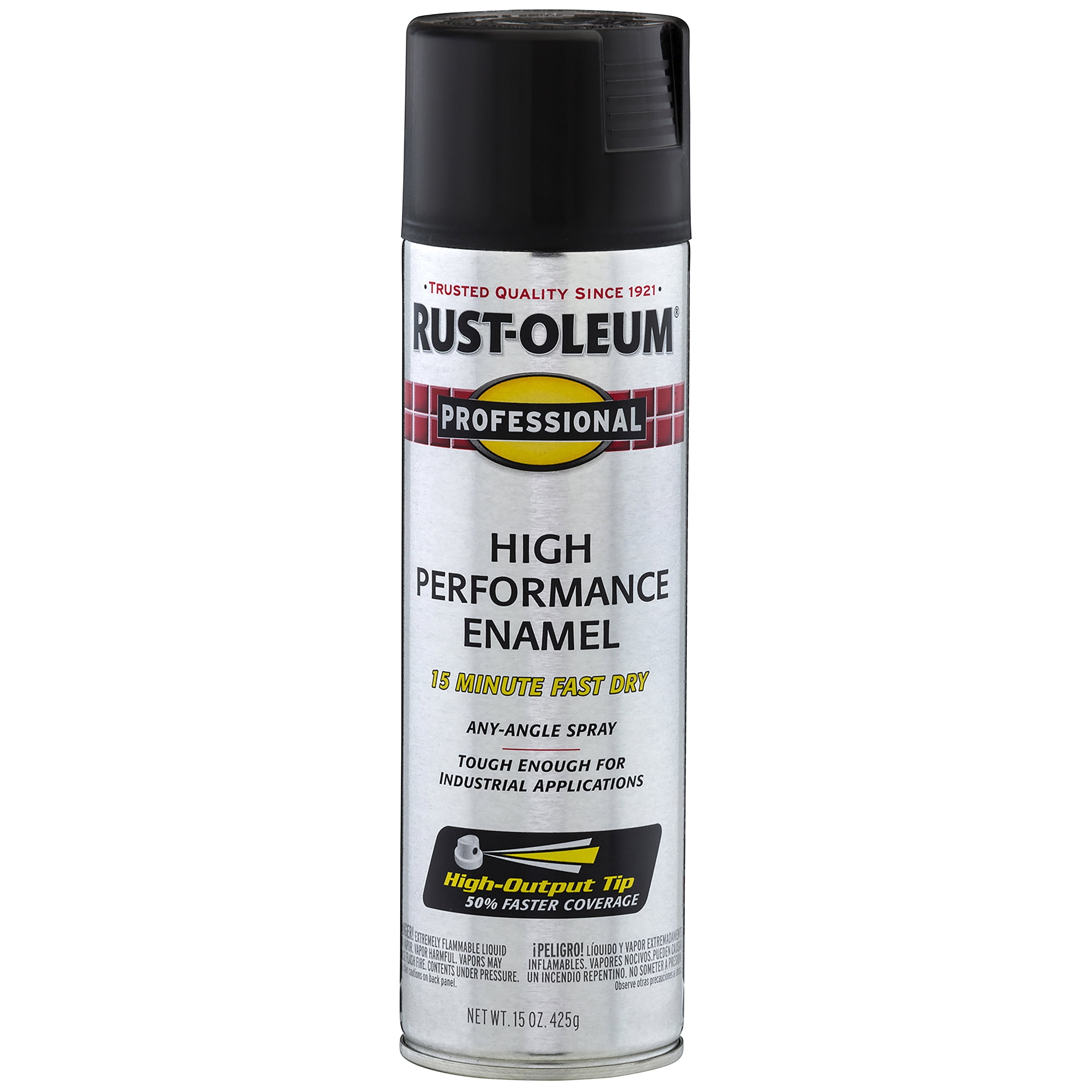 (12 pack) 6 Pack, Black, Rust-Oleum Professional High Performance Flat Enamel Spray Paint-7578838, 15 oz