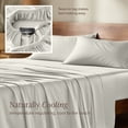 thumbnail image 6 of Bare Home Bamboo Sheet Set - Made from Rayon Fibers - Deep Pockets - 4 Piece - King, Cream, 6 of 10